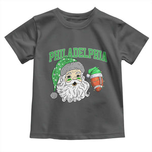 Christmas Santa Philly Lover Toddler T Shirt Funny EF Vintage Football Lovers TS10 Dark Heather Print Your Wear