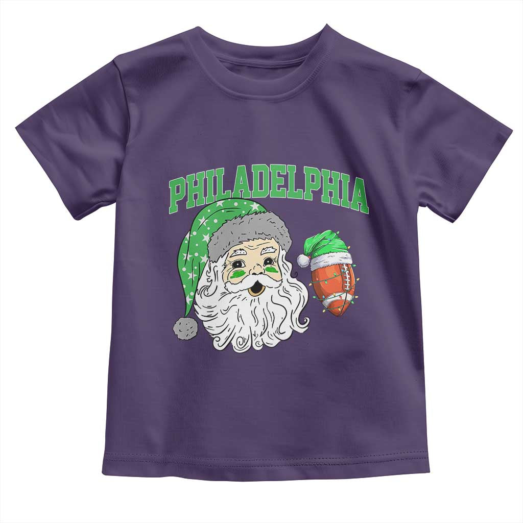 Christmas Santa Philly Lover Toddler T Shirt Funny EF Vintage Football Lovers TS10 Purple Print Your Wear