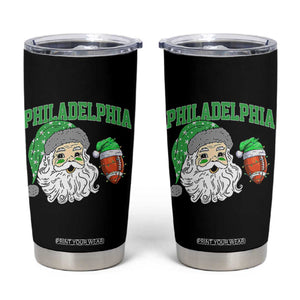 Philadelphia Santa Tumbler Cup Funny Philly Fan Christmas Vintage Football Lovers TS10 Black Print Your Wear