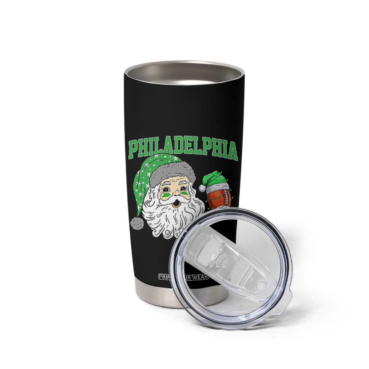 Christmas Santa Philly Lover Tumbler Cup Funny EF Vintage Football Lovers TS10 Print Your Wear