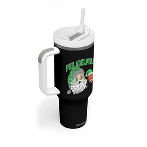 Christmas Santa Philly Lover Tumbler With Handle Funny EF Vintage Football Lovers TS10 Print Your Wear
