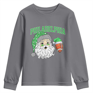 Christmas Santa Philly Lover Youth Sweatshirt Funny EF Vintage Football Lovers TS10 Charcoal Print Your Wear