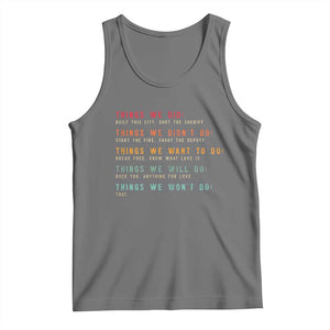 Retro Vintage Things We Did Didnt Want Will Wont Do Tank Top TS10 Black Heather Print Your Wear