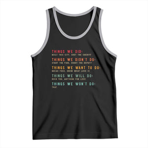 Retro Vintage Things We Did Didnt Want Will Wont Do Tank Top TS10 Black Athletic Heather Print Your Wear
