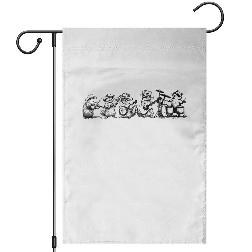 Animal Band Garden Flag Funny Forest Animals Playing Instruments Vintage Music Lovers TS10 White Print Your Wear