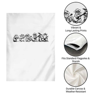 Animal Band Garden Flag Funny Forest Animals Playing Instruments Vintage Music Lovers TS10 Print Your Wear