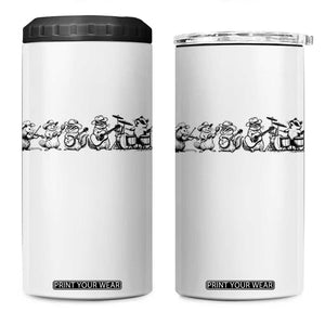 Animal Band 4 in 1 Can Cooler Tumbler Funny Forest Animals Playing Instruments Vintage Music Lovers TS10 One Size: 16 oz White Print Your Wear
