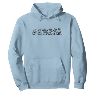 Animal Band Hoodie Funny Forest Animals Playing Instruments Vintage Music Lovers TS10 Light Blue Print Your Wear