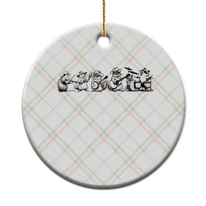 Animal Band Ceramic Ornament Funny Forest Animals Playing Instruments Vintage Music Lovers TS10 1pc Christmas Plaid Print Your Wear