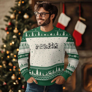 Animal Band Ugly Christmas Sweater Funny Forest Animals Playing Instruments Vintage Music Lovers TS10 Beige Green Print Your Wear