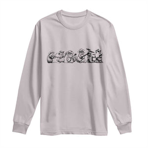 Animal Band Long Sleeve Shirt Funny Forest Animals Playing Instruments Vintage Music Lovers TS10 Ice Gray Print Your Wear