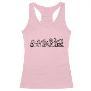 Animal Band Racerback Tank Top Funny Forest Animals Playing Instruments Vintage Music Lovers TS10 Light Pink Print Your Wear