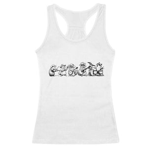 Animal Band Racerback Tank Top Funny Forest Animals Playing Instruments Vintage Music Lovers TS10 White Print Your Wear