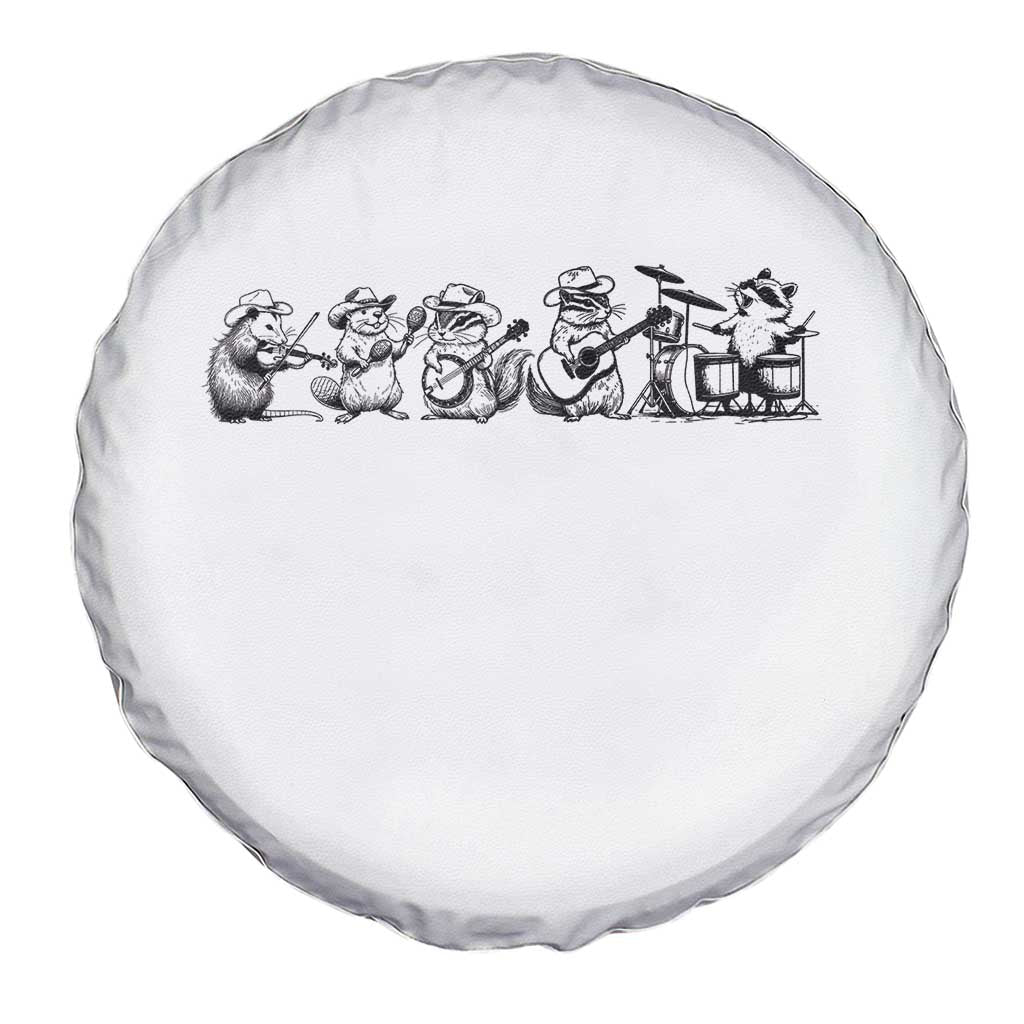 Animal Band Spare Tire Cover Funny Forest Animals Playing Instruments Vintage Music Lovers TS10 Print Your Wear
