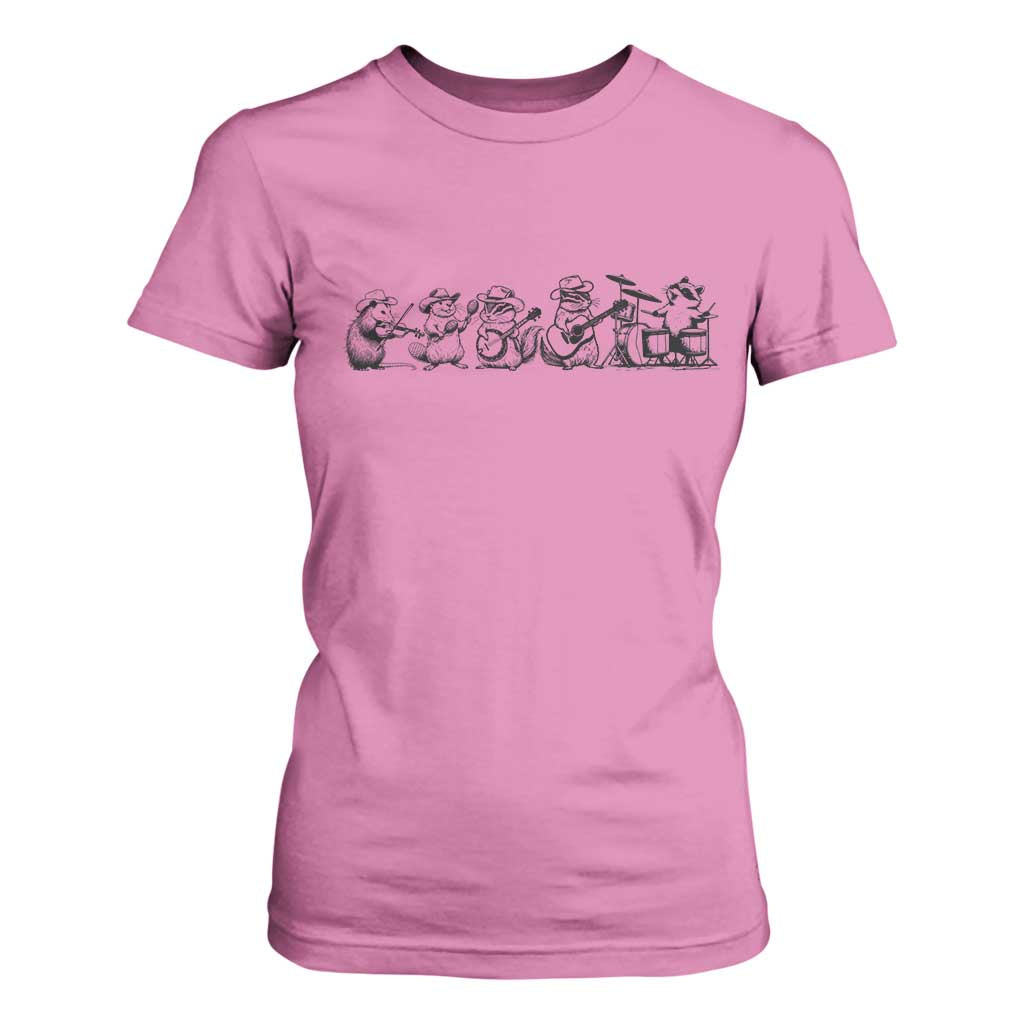Animal Band T Shirt For Women Funny Forest Animals Playing Instruments Vintage Music Lovers TS10 Azalea Print Your Wear