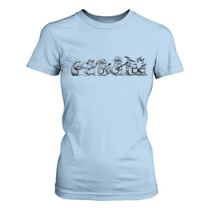 Animal Band T Shirt For Women Funny Forest Animals Playing Instruments Vintage Music Lovers TS10 Light Blue Print Your Wear