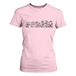 Animal Band T Shirt For Women Funny Forest Animals Playing Instruments Vintage Music Lovers TS10 Light Pink Print Your Wear