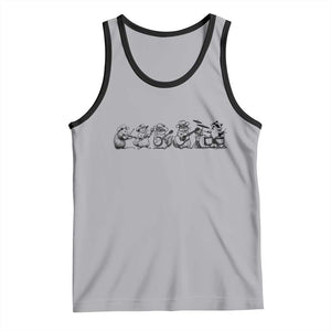 Animal Band Tank Top Funny Forest Animals Playing Instruments Vintage Music Lovers TS10 Athletic Heather Black Print Your Wear