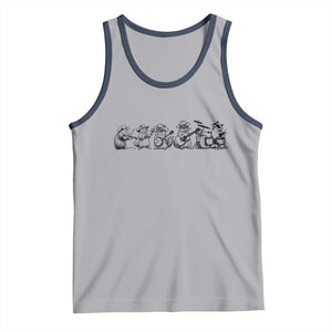 Animal Band Tank Top Funny Forest Animals Playing Instruments Vintage Music Lovers TS10 Athletic Heather Navy Print Your Wear