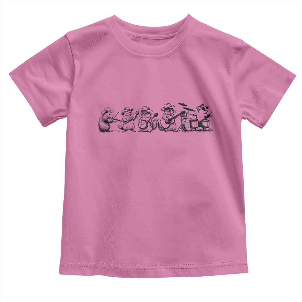 Animal Band Toddler T Shirt Funny Forest Animals Playing Instruments Vintage Music Lovers TS10 Azalea Print Your Wear