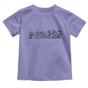 Animal Band Toddler T Shirt Funny Forest Animals Playing Instruments Vintage Music Lovers TS10 Violet Print Your Wear