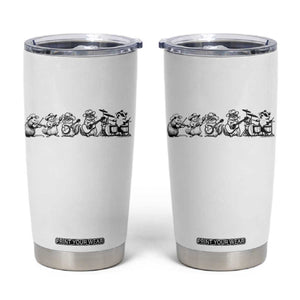 Animal Band Tumbler Cup Funny Forest Animals Playing Instruments Vintage Music Lovers TS10 White Print Your Wear