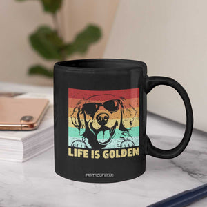 Golden Retriever Dog Coffee Mug Life is Golden Retro Vintage TS10 Print Your Wear