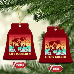 Golden Retriever Dog Ceramic Ornament Life is Golden Retro Vintage TS10 Print Your Wear