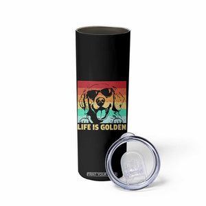 Golden Retriever Dog Skinny Tumbler Life is Golden Retro Vintage TS10 Print Your Wear