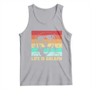 Golden Retriever Dog Tank Top Life is Golden Retro Vintage TS10 Athletic Heather Print Your Wear