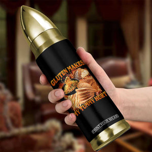 Funny Gluten Free Bullet Tumbler Gluten Makes My Tummy Hurt Vintage Bootleg Graphic TS10 Print Your Wear