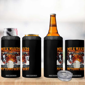 Lactose Intolerant Meme 4 in 1 Can Cooler Tumbler Milk Makes My Tummy Hurt Vintage Bootleg Graphic TS10 Print Your Wear