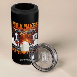 Lactose Intolerant Meme 4 in 1 Can Cooler Tumbler Milk Makes My Tummy Hurt Vintage Bootleg Graphic TS10 Print Your Wear