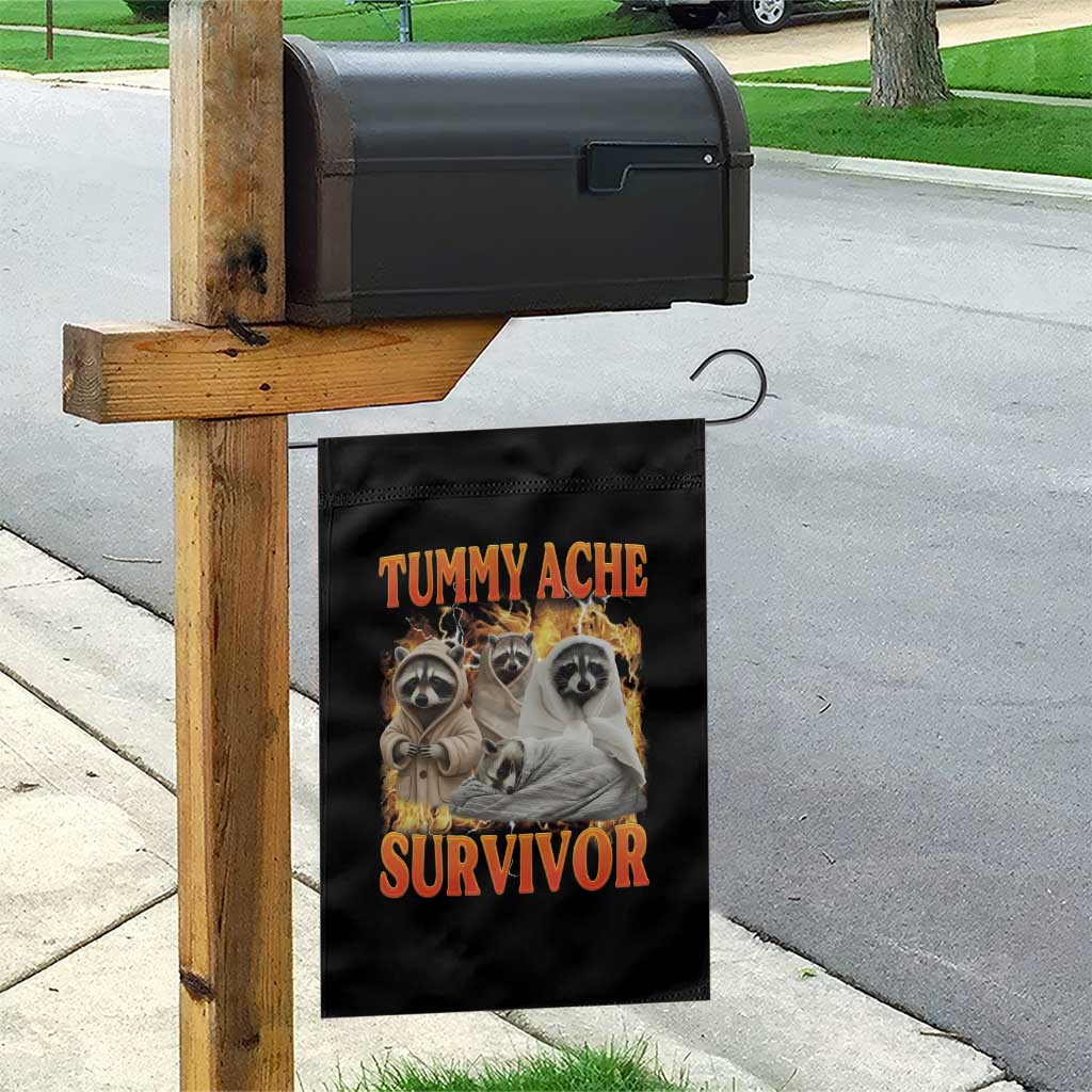 Tummy Ache Survivor Raccoon Meme Garden Flag TS10 Print Your Wear