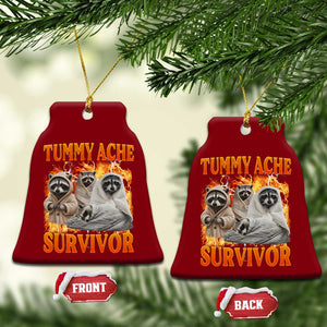 Tummy Ache Survivor Raccoon Meme Ceramic Ornament TS10 Print Your Wear