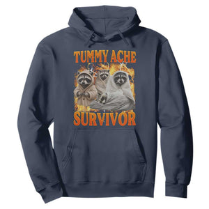 Tummy Ache Survivor Raccoon Meme Hoodie TS10 Navy Print Your Wear