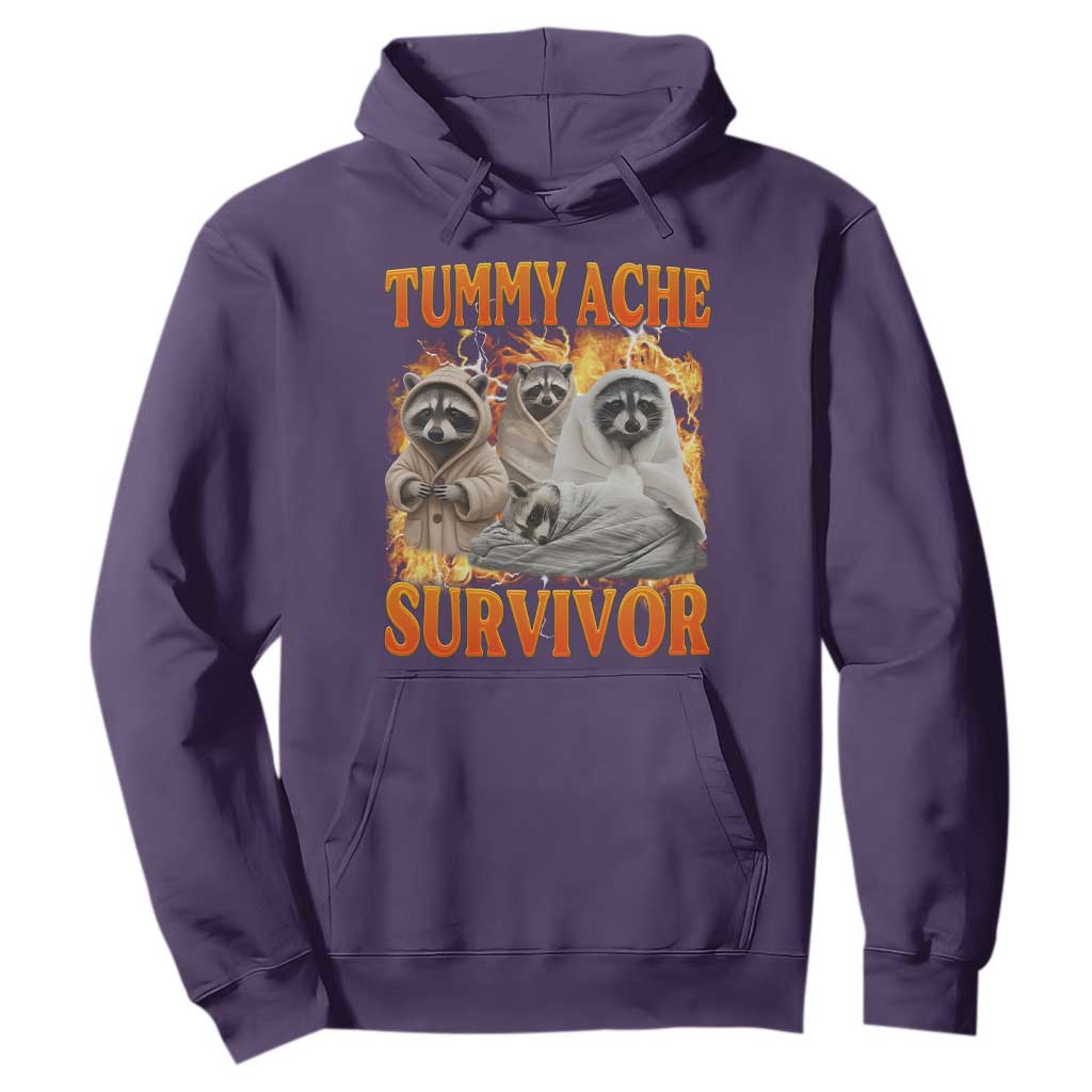 Tummy Ache Survivor Raccoon Meme Hoodie TS10 Purple Print Your Wear