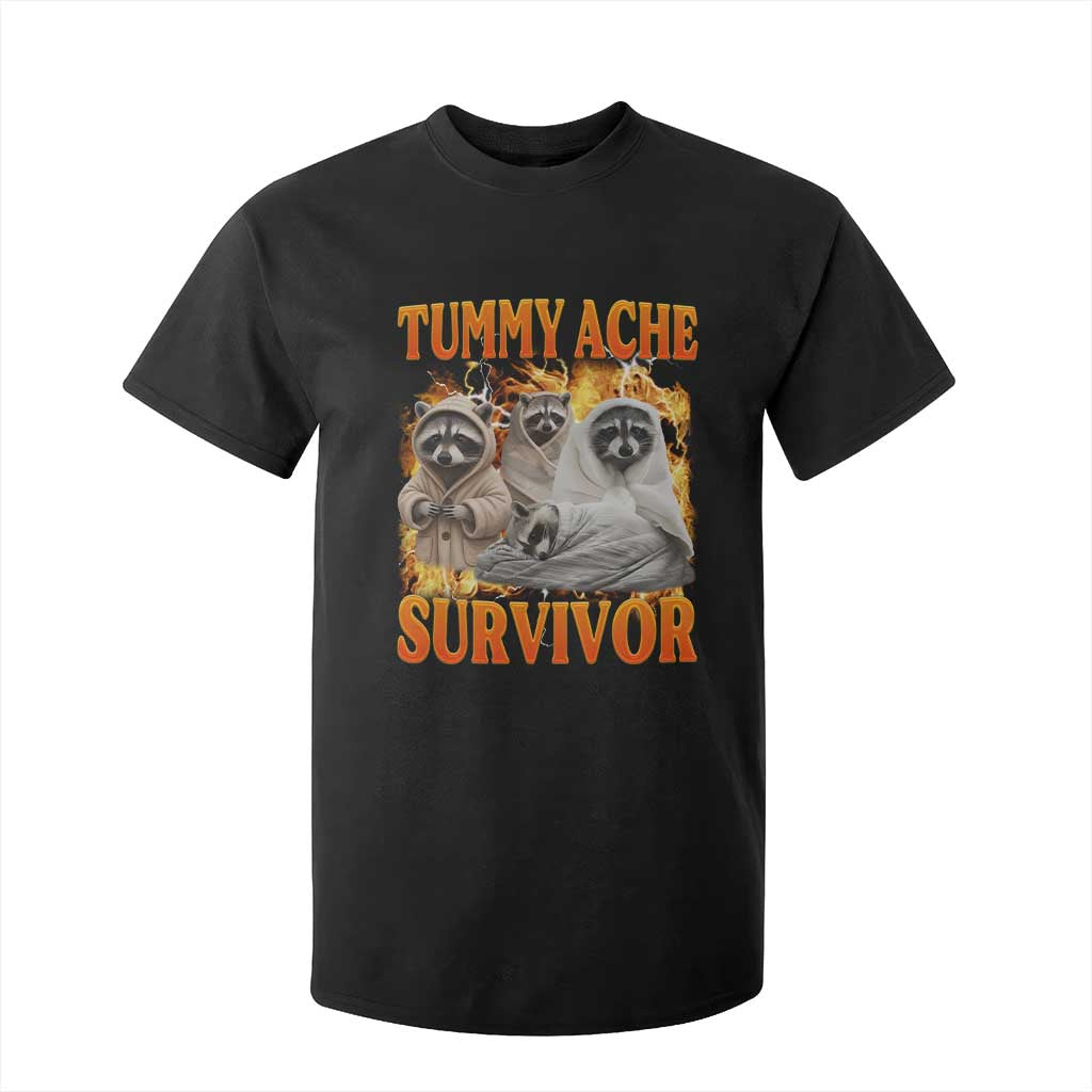 Tummy Ache Survivor Raccoon Meme T Shirt For Kid TS10 Black Print Your Wear