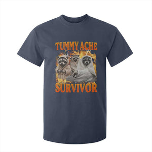 Tummy Ache Survivor Raccoon Meme T Shirt For Kid TS10 Navy Print Your Wear