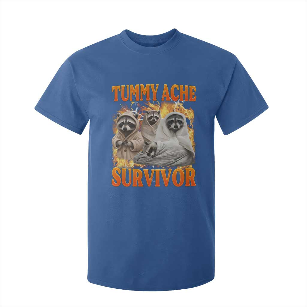 Tummy Ache Survivor Raccoon Meme T Shirt For Kid TS10 Royal Blue Print Your Wear