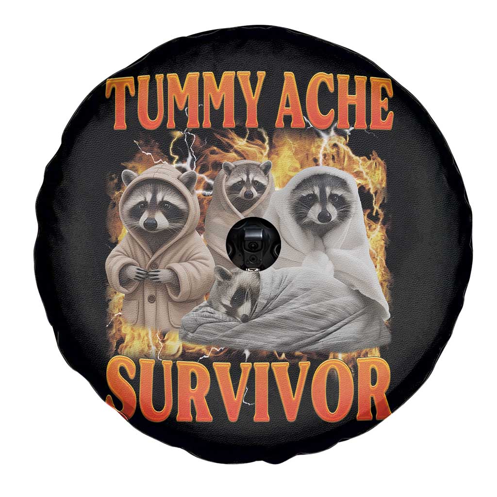 Tummy Ache Survivor Raccoon Meme Spare Tire Cover TS10 Print Your Wear