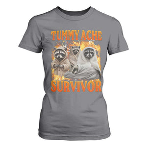 Tummy Ache Survivor Raccoon Meme T Shirt For Women TS10 Charcoal Print Your Wear