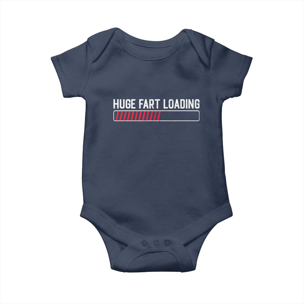 Huge Fart Loading Baby Onesie Sarcastic Humor Hilarious Funny Saying Gag Gift TS10 Navy Print Your Wear