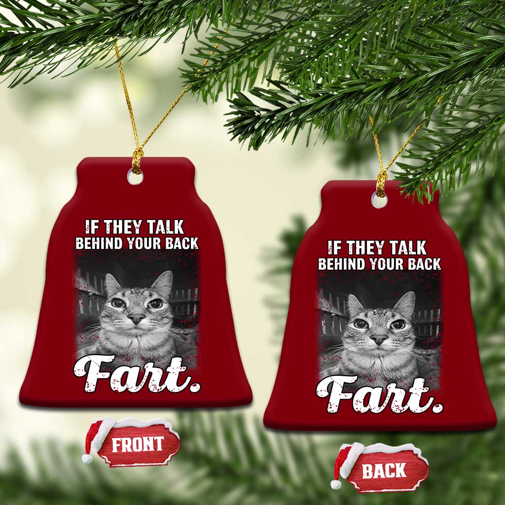 If They Talk Behind Your Back Fart Ceramic Ornament Cat Meme Funny Oddly Specific TS10 Print Your Wear
