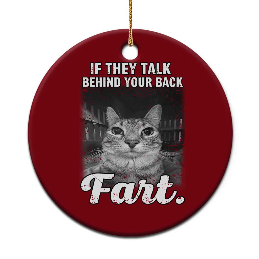 If They Talk Behind Your Back Fart Ceramic Ornament Cat Meme Funny Oddly Specific TS10 1pc Red Print Your Wear