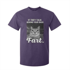 If They Talk Behind Your Back Fart T Shirt For Kid Cat Meme Funny Oddly Specific TS10 Purple Print Your Wear