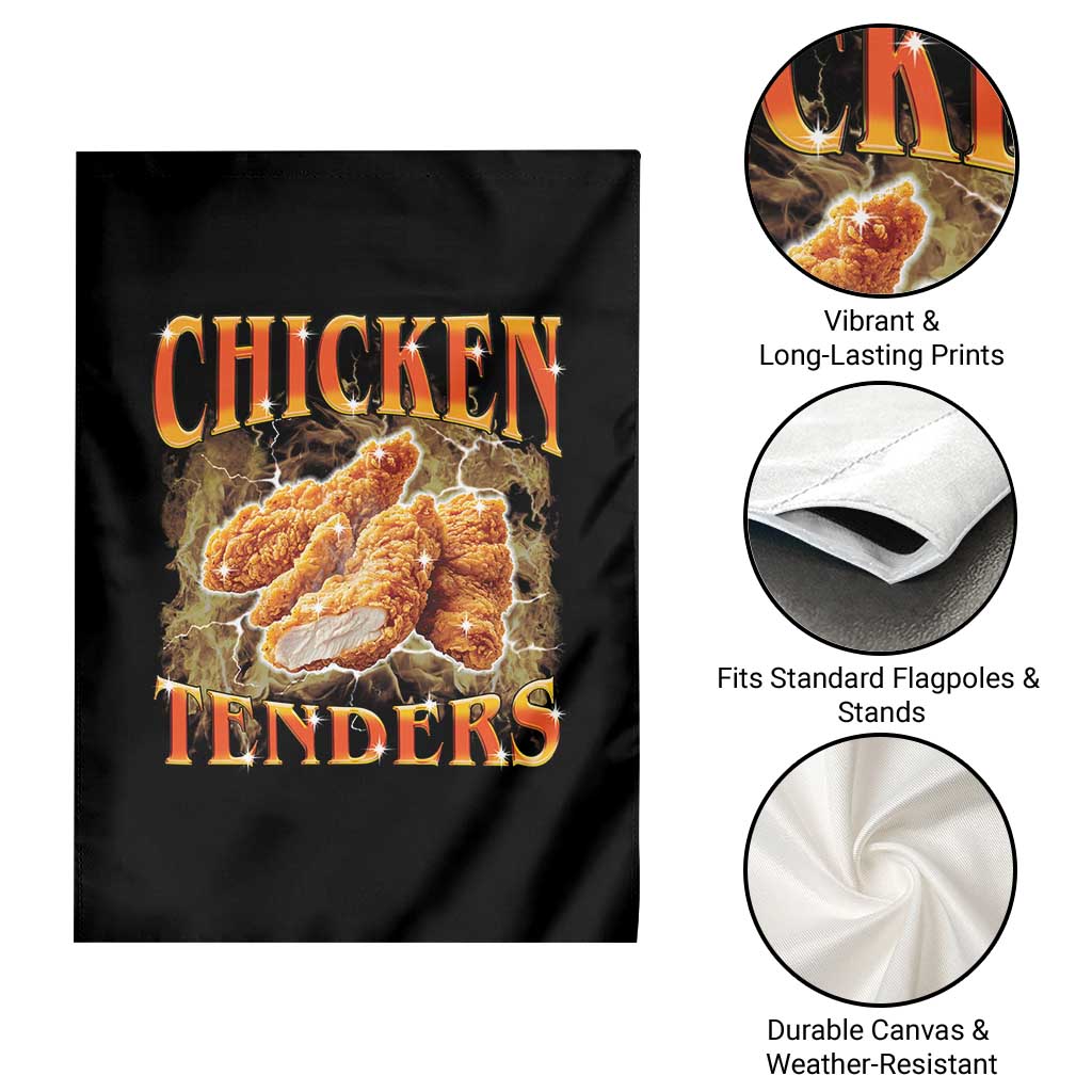 Funny Chicken Tenders Garden Flag Funny Foodie Vintage 90s Bootleg Rap TS10 Print Your Wear