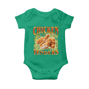 Funny Chicken Tenders Baby Onesie Funny Foodie Vintage 90s Bootleg Rap TS10 Irish Green Print Your Wear