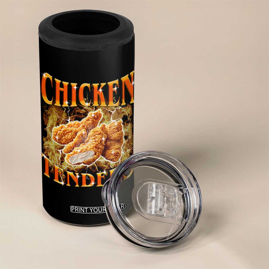 Funny Chicken Tenders 4 in 1 Can Cooler Tumbler Funny Foodie Vintage 90s Bootleg Rap TS10 Print Your Wear
