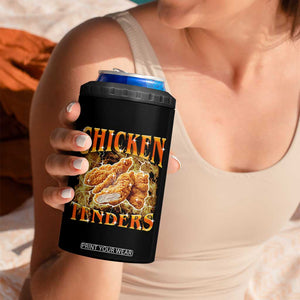 Funny Chicken Tenders 4 in 1 Can Cooler Tumbler Funny Foodie Vintage 90s Bootleg Rap TS10 Print Your Wear